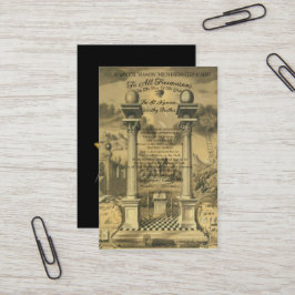 Freimaurerkarte Visitenkarte