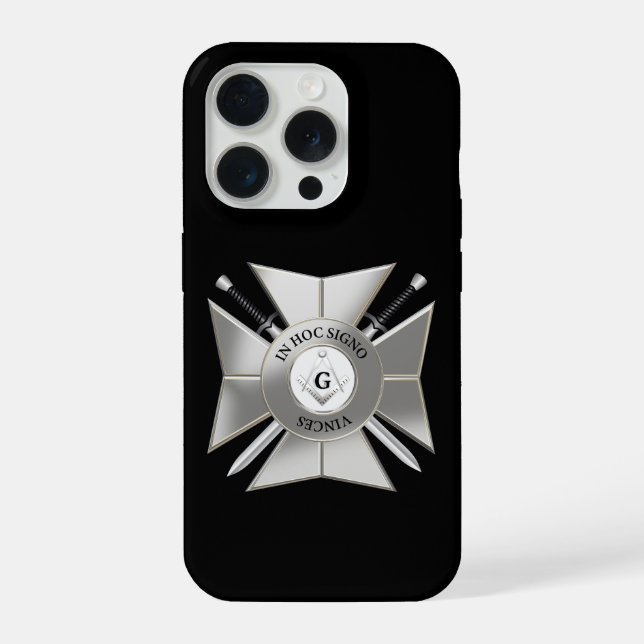 Freimaurerkreuz iPhone Hülle (Rückseite)