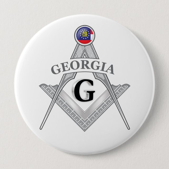 Freimaurerloge des Staat Georgien Button (Vorderseite)