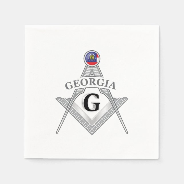 Freimaurerloge des Staat Georgien Serviette (Vorderseite)