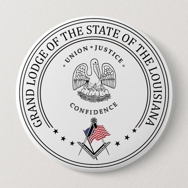Freimaurerloge des Staat Louisiana Button (Vorderseite)
