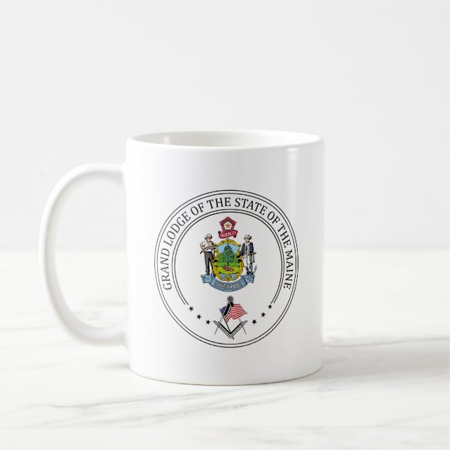 Freimaurerloge des Staat Maine Kaffeetasse (Links)