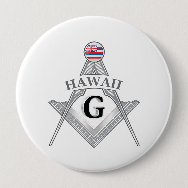 Freimaurerloge des Staat von Hawaii Button (Vorderseite)