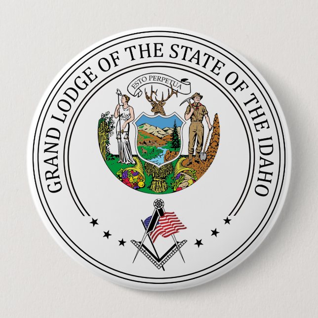 Freimaurerloge des Staat von Idaho Button (Vorderseite)