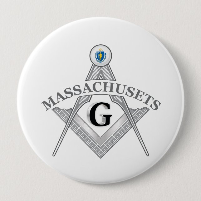 Freimaurerloge des Staat von Massachusets Button (Vorderseite)