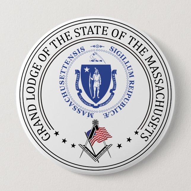 Freimaurerloge des Staat von Massachusets Button (Vorderseite)