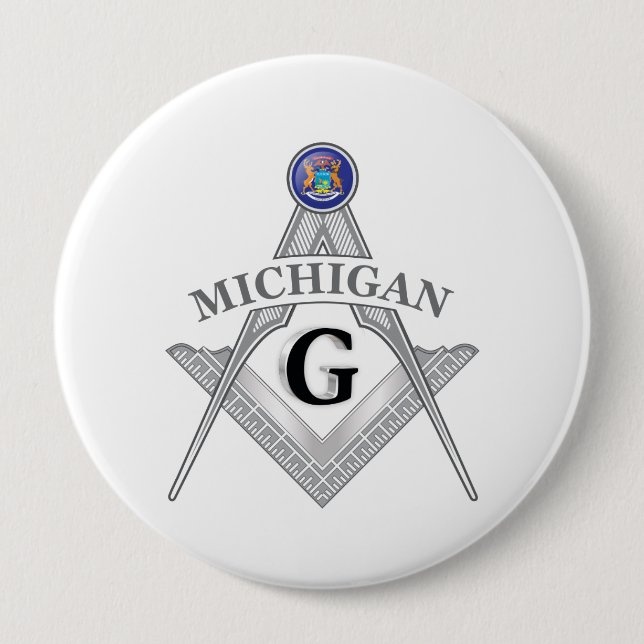 Freimaurerloge des Staat von Michigan Button (Vorderseite)