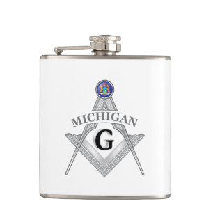 Freimaurerloge des Staat von Michigan Flachmann