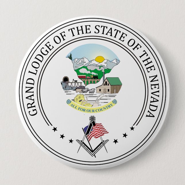 Freimaurerloge des Staat von Nevada Button (Vorderseite)
