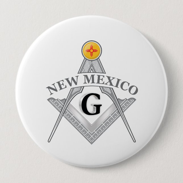 Freimaurerloge des Staat von New Mexico Button (Vorderseite)
