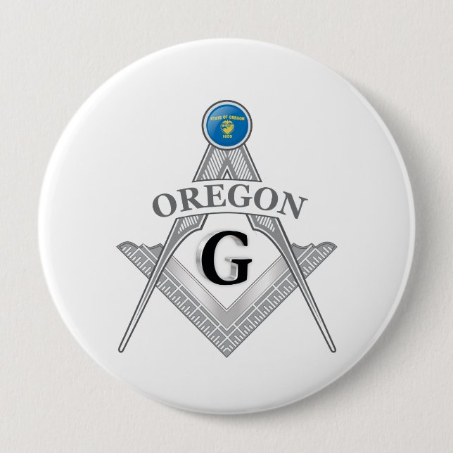 Freimaurerloge des Staat von Oregon Button (Vorderseite)