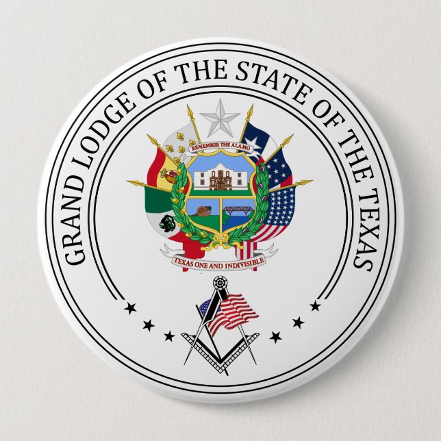 Freimaurerloge des Staat von Texas Button (Vorderseite)