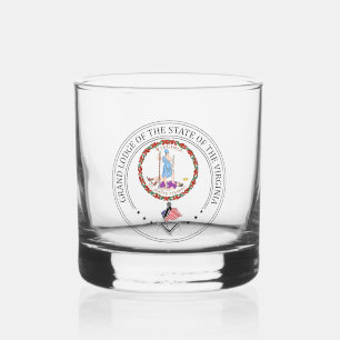 Freimaurerloge des Staat von Virginia Whiskyglas