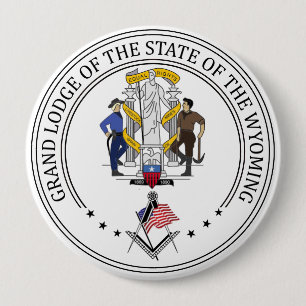 Freimaurerloge des Staat von Wyoming Button