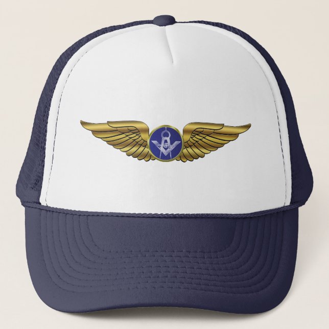Freimaurerpilotflügel Truckerkappe (Vorderseite)