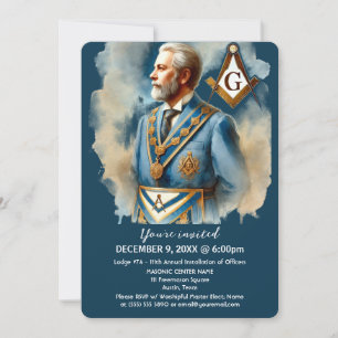 Freimaurerplatz und Compass Masonic Einladung