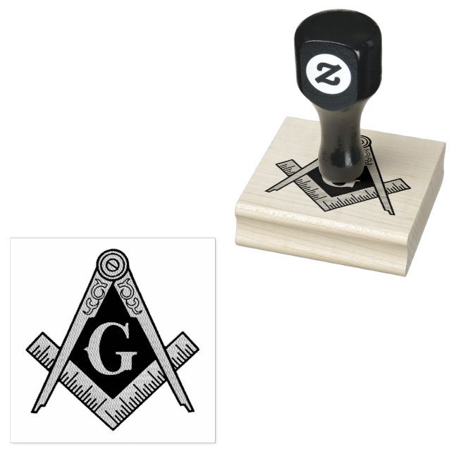 Freimaurerplatz und Compass Masonic Gummistempel (Stempel)