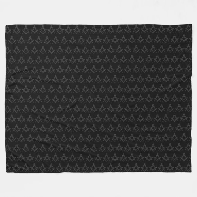 Freimaurerplatz und Kompass Fleecedecke (Vorderseite (Horizontal))