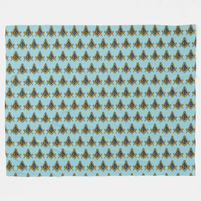 Freimaurerplatz und Kompass Fleecedecke (Vorderseite (Horizontal))
