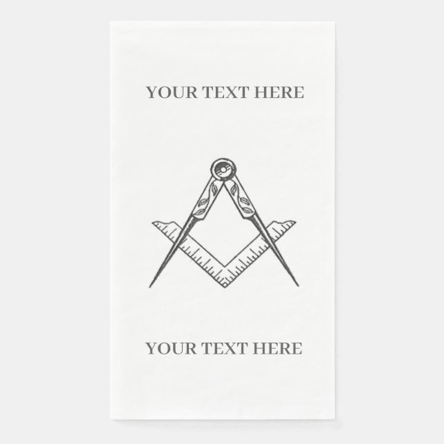 Freimaurerplatz und Kompass Serviette (Vorderseite)