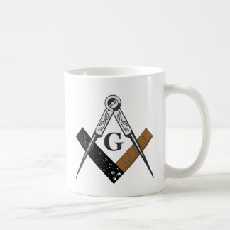 Freimaurerquadrat und Kompass Tasse