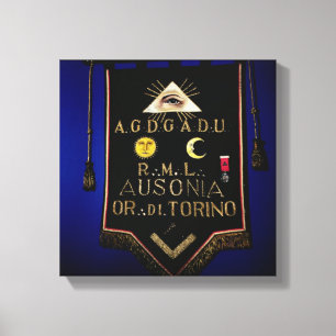 FreimaurerRegalia, vom Auftrag von Turin Leinwanddruck