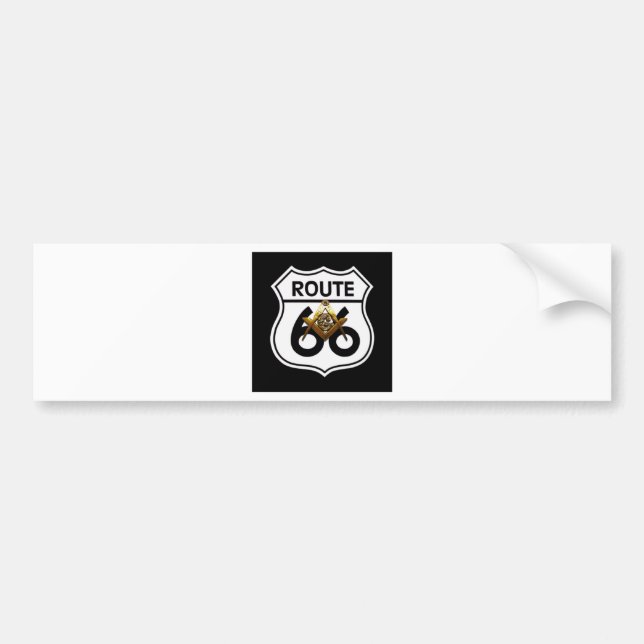 Freimaurerschild des weg-66 autoaufkleber (Vorne)