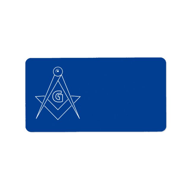 Freimaurersymbol Adressaufkleber (Vorne)