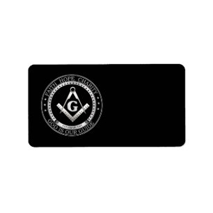 Freimaurersymbol Adressaufkleber