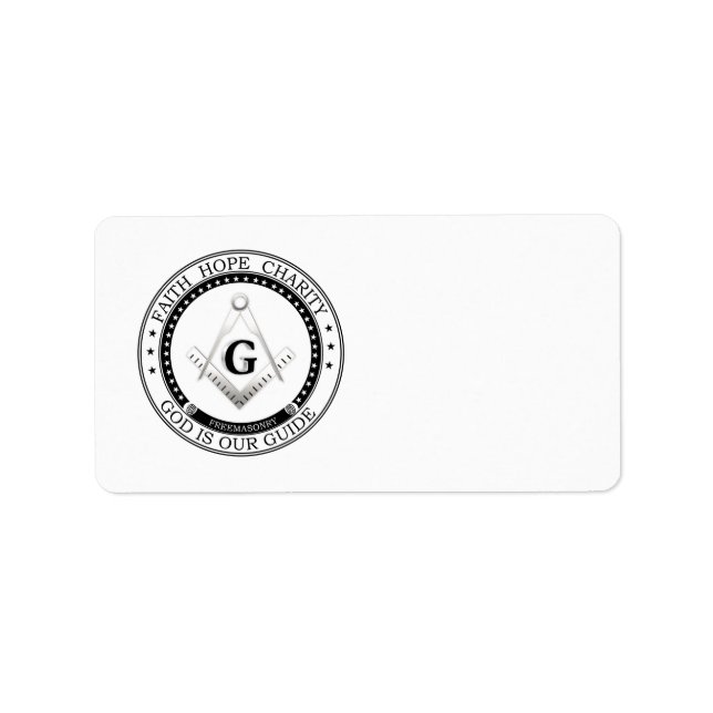 Freimaurersymbol Adressaufkleber (Vorne)