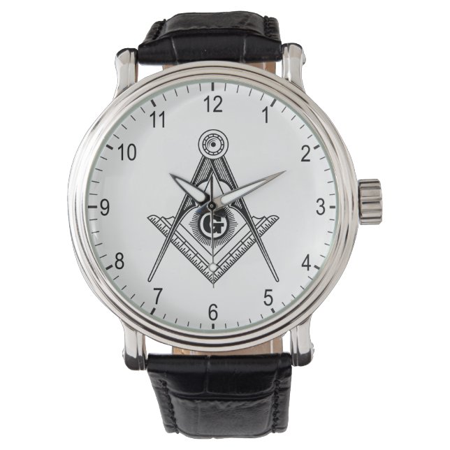 Freimaurersymbol Armbanduhr (Vorderseite)