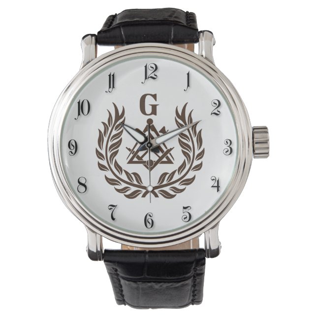 Freimaurersymbol Armbanduhr (Vorderseite)