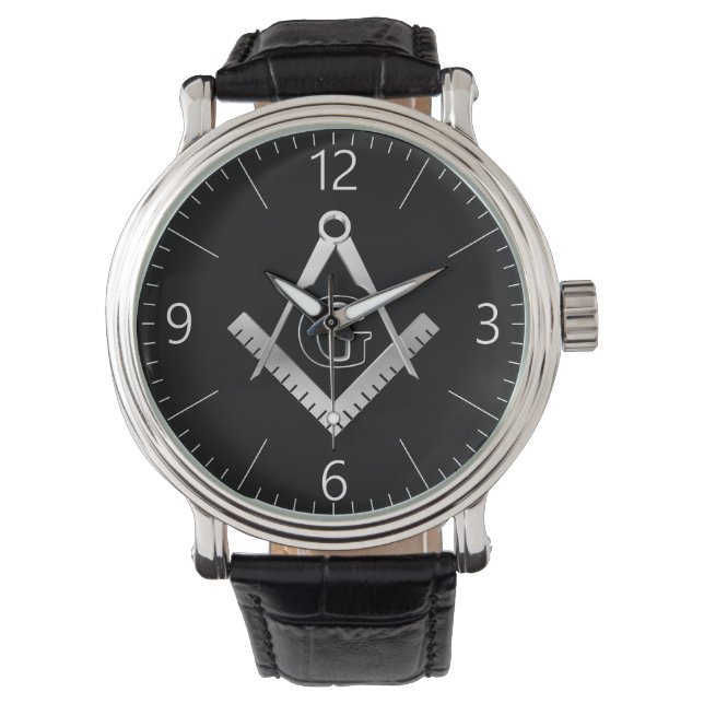 Freimaurersymbol Armbanduhr (Vorderseite)