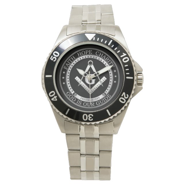 Freimaurersymbol Armbanduhr (Vorderseite)
