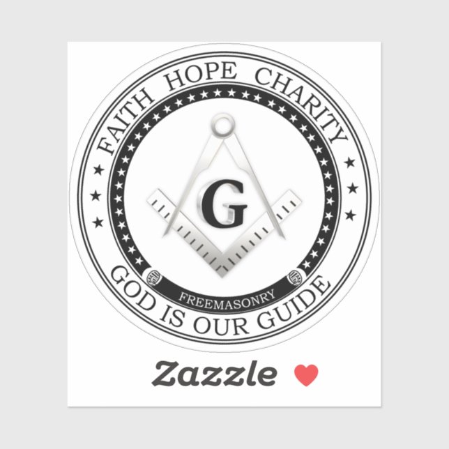 Freimaurersymbol Aufkleber (Blatt)