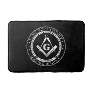 Freimaurersymbol Badematte