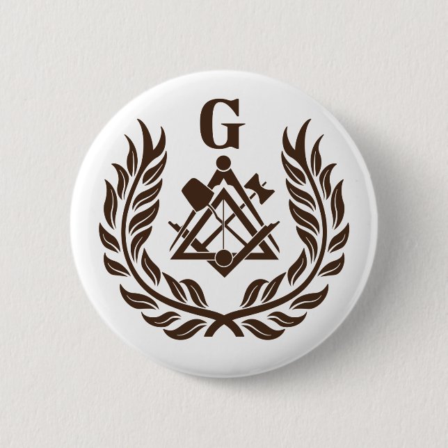 Freimaurersymbol Button (Vorderseite)