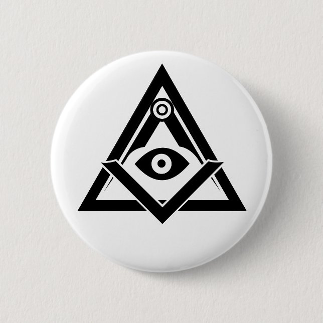Freimaurersymbol Button (Vorderseite)