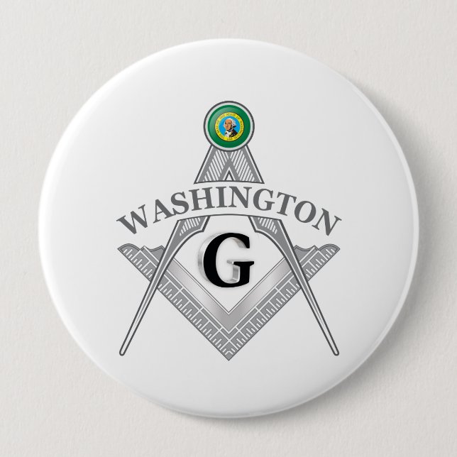 Freimaurersymbol des Staat von Washington Button (Vorderseite)