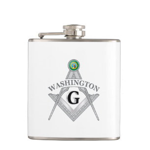 Freimaurersymbol des Staat von Washington Flachmann