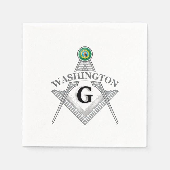 Freimaurersymbol des Staat von Washington Serviette (Vorderseite)