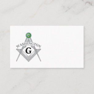 Freimaurersymbol des Staat von Washington Visitenkarte
