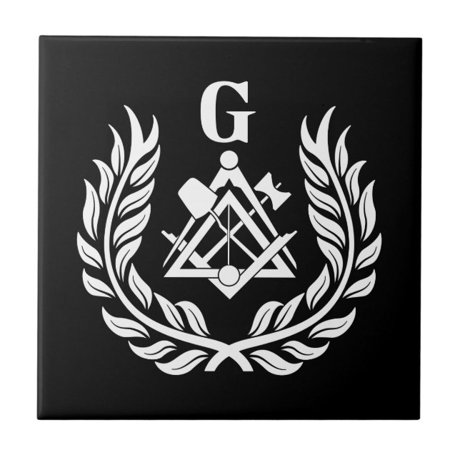 Freimaurersymbol Fliese (Vorderseite)