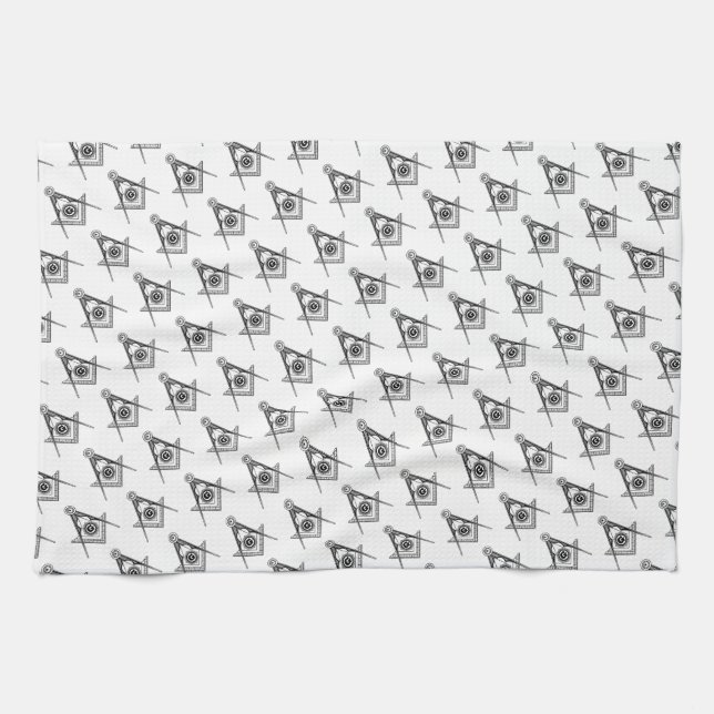 Freimaurersymbol Geschirrtuch (Horizontal)