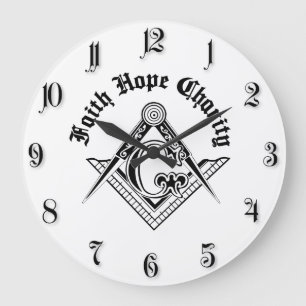Freimaurersymbol Große Wanduhr