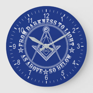 Freimaurersymbol Große Wanduhr
