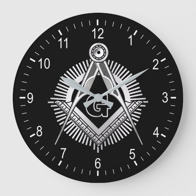 Freimaurersymbol Große Wanduhr (Vorderseite)