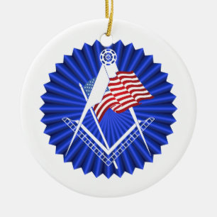 Freimaurersymbol Keramik Ornament