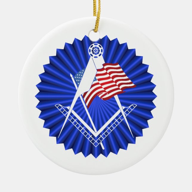 Freimaurersymbol Keramik Ornament (Vorne)