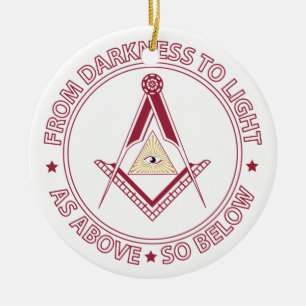 Freimaurersymbol Keramik Ornament